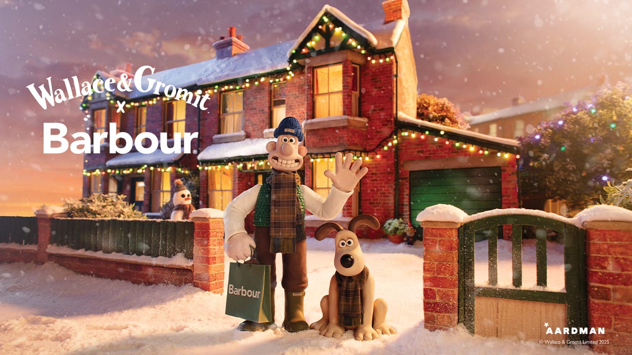 バブアーと『ウォレスとグルミット』による特別なホリデービジュアルが公開