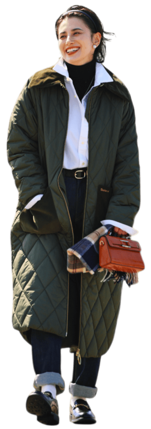 MALTON QUILTを着たホラン千秋