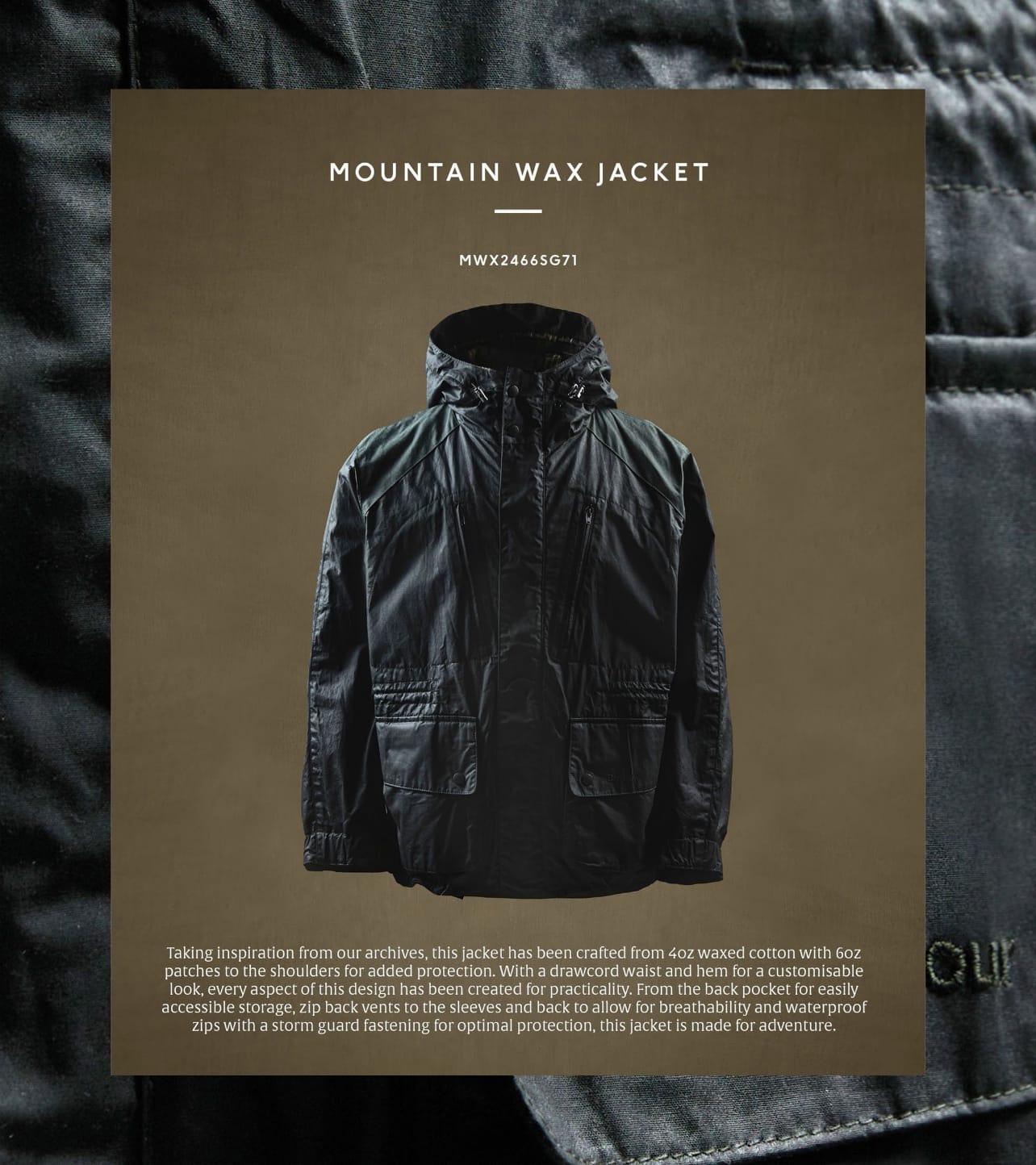 MOUNTAIN WAX JACKET