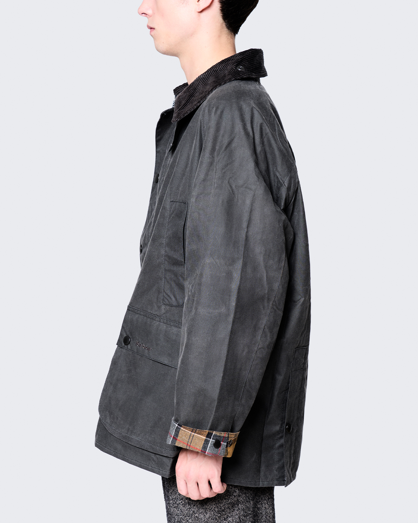 Oversized Bedaleを着用した男性