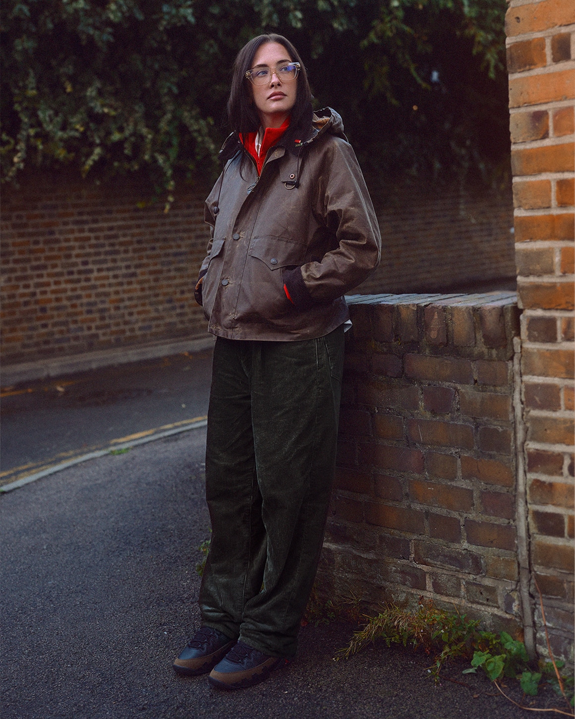 Levi’s® Spey Wax JacketとLevi’s® 578 Pleatedの着用例