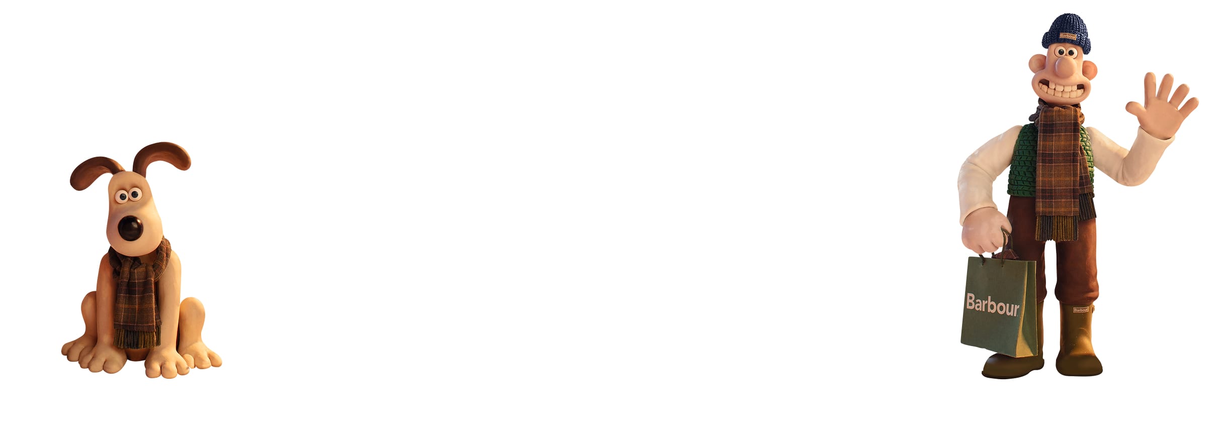 バブアーと『ウォレスとグルミット』による特別なホリデービジュアルが公開