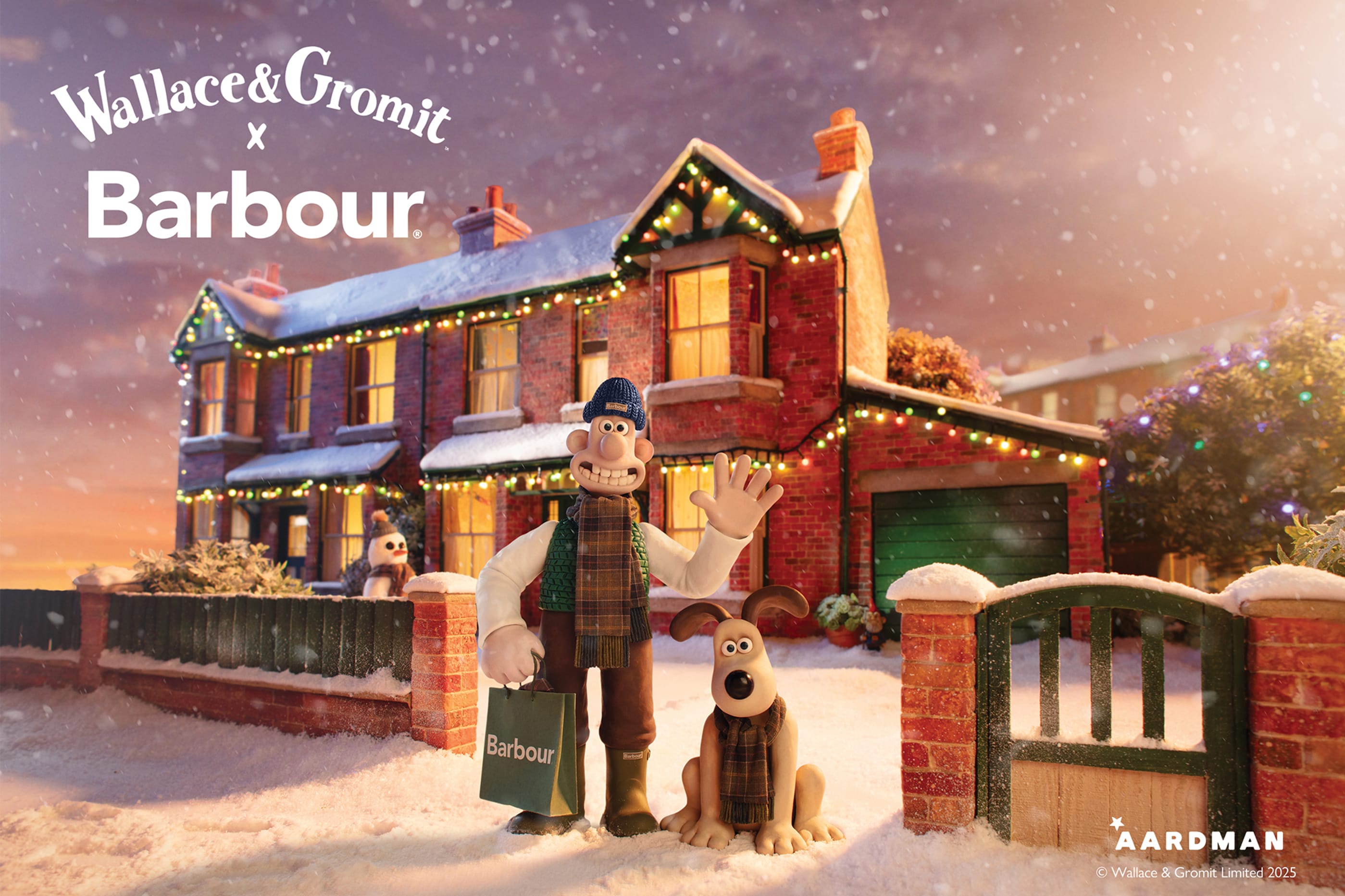 バブアーと『ウォレスとグルミット』による特別なホリデービジュアルが公開