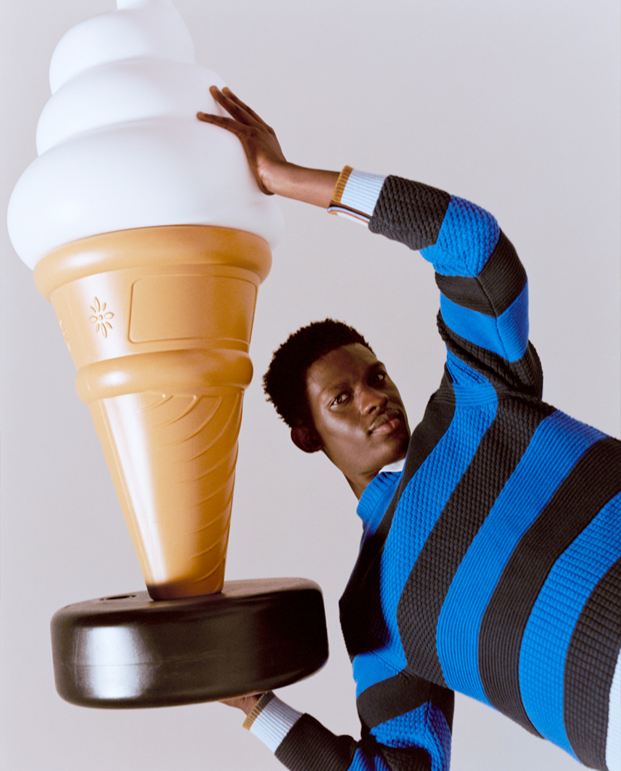 Sugarlump Bedale Casual jacket&Southwold Knitを着用した男性