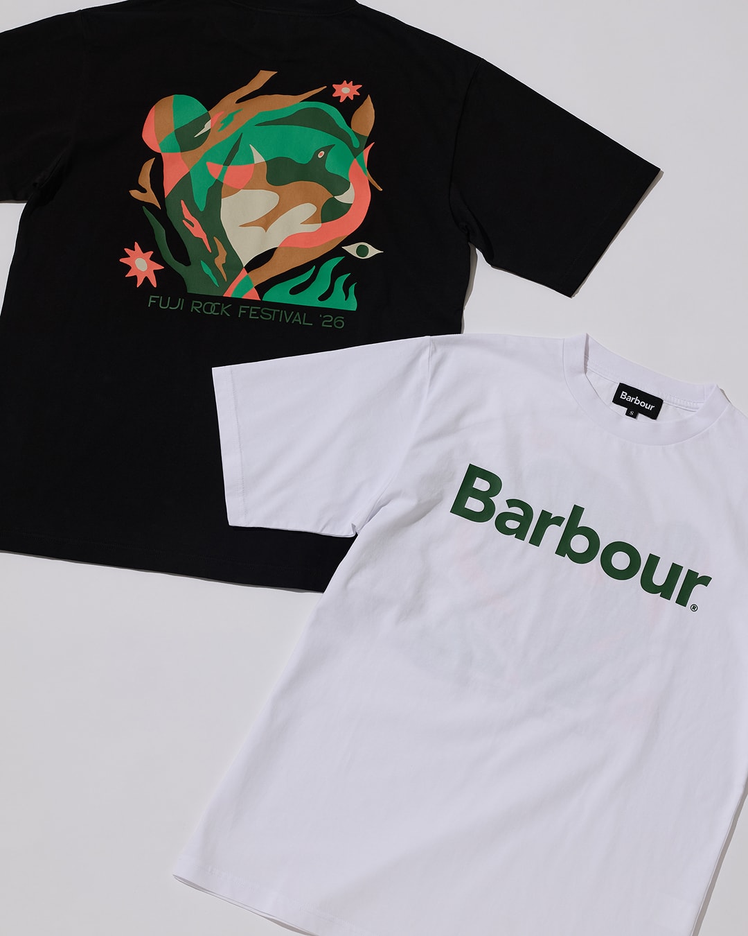 Barbour × FUJI ROCK T-Shirt 着用イメージ