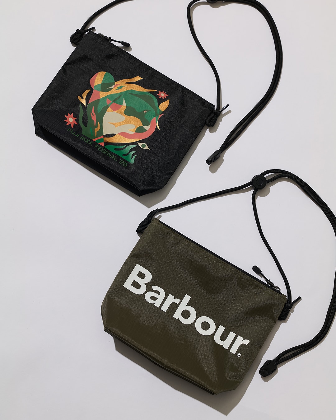 Barbour × FUJI ROCK Sacoche 着用イメージ