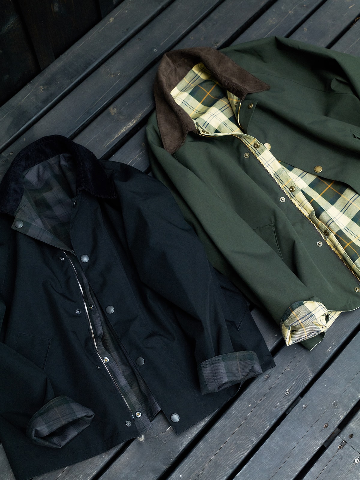 ( Left ) JACKET OS Reversible Overdye Transport Casual Jacket