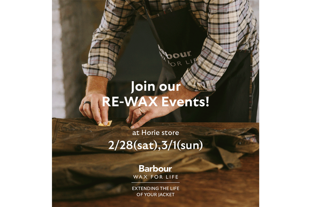 Join our RE-WAX Events! at Horie store