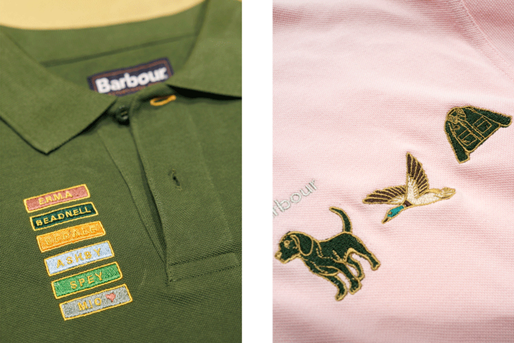 テキストの刺繍