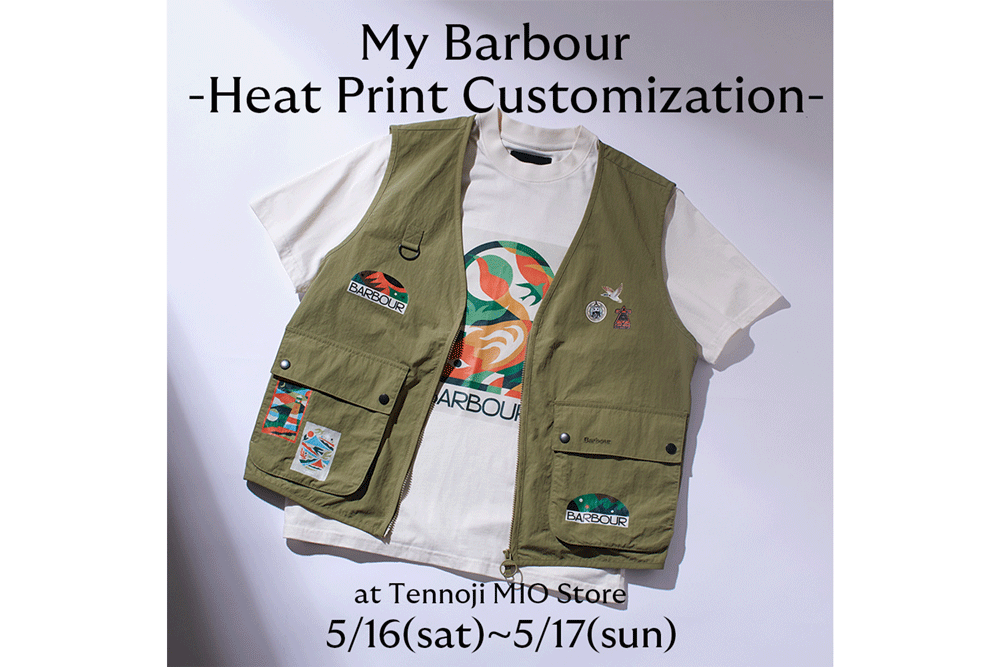 天王寺MIO店でヒートプリントカスタムイベントを開催！ │ Barbour