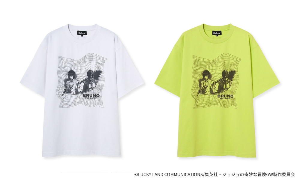 バブアーからアニメ「ジョジョの奇妙な冒険黄金の風」グラフィックTシャツが登場！