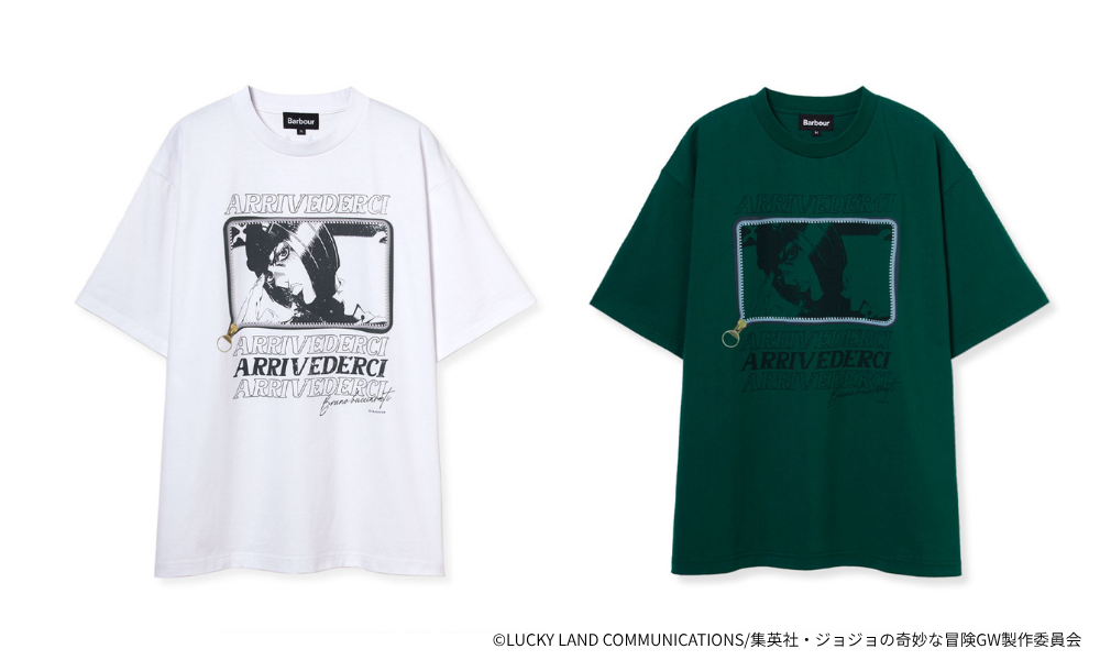 バブアーからアニメ「ジョジョの奇妙な冒険黄金の風」グラフィックTシャツが登場！