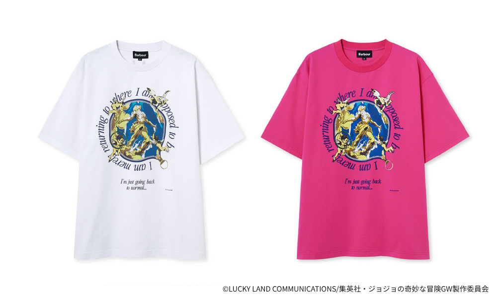バブアーからアニメ「ジョジョの奇妙な冒険黄金の風」グラフィックTシャツが登場！