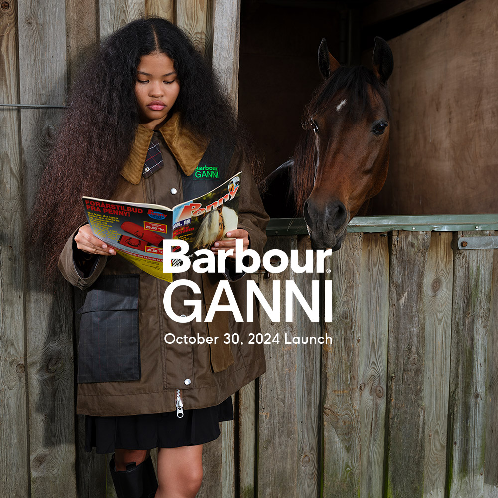 Barbour x GANNI 3度目となるコラボレーションアイテム発売